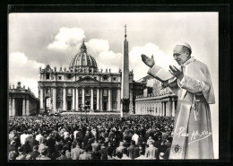 AK Roma, Papst Pius XII. Am St. Peters Platz  - Popes
