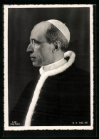 AK Profil Von Papst Pius XII. Mit Wintermantel  - Popes