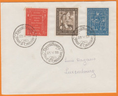 FDC Du LUXEMBOURG Le 23 V 1958  13è Cent Naissance De  Saint WILLIBRORD  3 Valeurs 1.F + 2.50F + 5.F - FDC