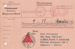 Deutsches Reich Nachnahme Finanzamt Hannover Mit Postfreistempel 1932 AKS Hannover Wülfel Den Haag - Frankeermachines (EMA)