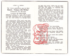 DP Karel Valery De Wolf ° Erpe Erpe-Mere 1907 † Mere 1963 De Brouwer // Piron Van Impe De Landsheer De Troyer Den Herder - Images Religieuses