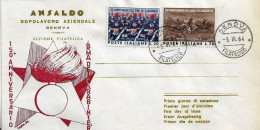 Fdc Ansaldo: 150° ARMA DEI CARABINIERI (1964); Non Viaggiata; Annullo Filatelico Genova - FDC