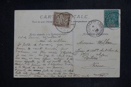 GUINEE - Affranchissement Groupe De Conakry Sur Carte Postale En 1906 Pour La France Et Taxé - L 150954 - Briefe U. Dokumente