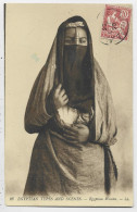 ALEXANDRIE 10C MOUCHON AU RECTO CARTE EGYPTIAN WOMAN 1920 TO SUISSE - Brieven En Documenten
