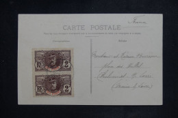 CÔTE D'IVOIRE - Affranchissement De Man Sur Carte Postale Pour La France En 1912 - L 150957 - Brieven En Documenten