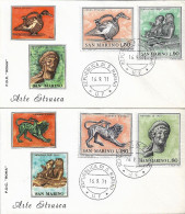 2 Fdc Roma: ARTE ETRUSCA 1971 - No Viaggiate - FDC