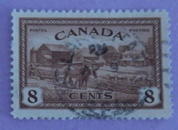 CANADA YT 219 OBLITÉRÉ "COMMEMORATION DU RETOUR A L ECONOMIE DE PAIX" ANNÉE 1946 - Usados