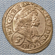 Österreich / Austria • 3 Kreuzer 1673 • Leopold I • Rare - Keydate •  Vzgl-stgl / AUNC / SUP • Autriche • [24-481] - Oostenrijk