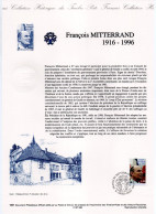 - Document Premier Jour FRANCOIS MITTERAND (1916-1996) - CHÂTEAU-CHINON 4.1.1997 - - Altri & Non Classificati