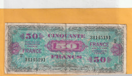 IMPRESSION AMERICAINE 1ere EMISSION - REVERS " FRANCE " . 50 FRANCS . SERIE N° 2  -  N° 34145191  .  2 SCANNES - Other & Unclassified