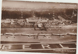 CPA PHOTO - AVIATION - DEUTSCHE LUFT HANSA A G. - Flughafen BERLIN Tempelhof - Pas Courant - Aerodromi