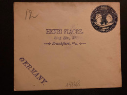 LETTRE EP 1492 1892 ONE CENT OBL. D Pour HENRI FLACRE à FRANKFURT (GERMANY) - ...-1900