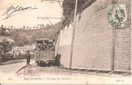 BON-SECOURS (76) La Ligne Du Tramway En 1907 (Beau Plan Animé Du Tram) - Bonsecours