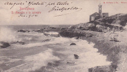 Cartolina Bordighera ( Imperia ) S.ampelio E La Spiaggia - Imperia