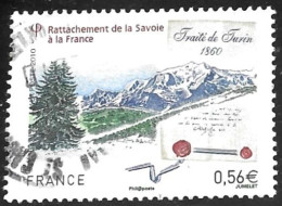 TIMBRE N° 4441  -   RATTACHEMENT DE LA SAVOIE A LA FRANCE  -  OBLITERE  -  2010 - Usati