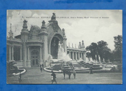 CPA - 13 - Marseille - Exposition Coloniale - Grand Palais, Motif Principal Et Bassins - Animée - Circulée En 1906 - Expositions Coloniales 1906 - 1922