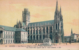 PC46299 Rouen. The Town Hall Square And St. Ouen Church. Levy Fils. No 52. B. Ho - Monde