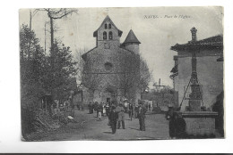 CPA   DPT 59 NAVES, PLACE DE L EGLISE - Autres & Non Classés