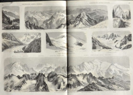 Ascension Au Mont-Blanc - Aiguille Verte - Glacier Du Tulafre - Grandes Jorasses - Page Originale 1861 - Historical Documents