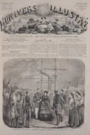 Débarquement Du Roi Et De La Reine De Naples à Terracine - Page Original 1861 - Historical Documents