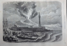 Eruption Du Vésuve - Ausbruch Des Vesuv - Page Originale 1861 - Historical Documents