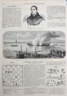 Essai D'un Nouveau Boulet Incendiaire Dans La Rade De Toulon - Page Originale 1861 - Historical Documents