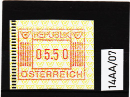 14AA/07 ÖSTERREICH 1983 AUTOMATENMARKEN 1. AUSGABE  5,50 Schilling   ** Postfrisch - Timbres De Distributeurs [ATM]