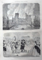 Incendie De La Raffinerie Belge Et De L'entrepôt Saint-Félix à Anvers- Page Originale 1861 - Documents Historiques