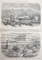 Lancement Du Yacht à Vapeur La Couronne-de-Savoie Sur Le Lac D'Annecy - Page Originale 1861 - Documents Historiques