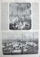 Le Fogelschiesse, Fête Annuelle à Dresde - Vogelschiessen In Dresden - Page Originale 1861 - Historical Documents