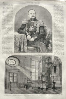 Le Tombeau De L'empereur Nicolas I - Le Prince Gortschakoff, Gouverneur De Varsovie - Page Originale 1861 - Documents Historiques