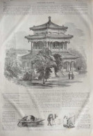 Une Pagode Du Palais D'été De L'empereur De La Chine - Page Original 1861 - Documents Historiques