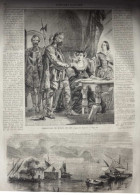 Vue De Corfou - Abdication De Marie Stuart - Page Original 1861 - Historische Dokumente