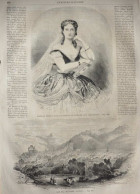 Vue De Lausanne (Suisse) - Mme Petipa Dans Le Ballet Du Marché Des Innocents - Page Original 1861 - Documents Historiques