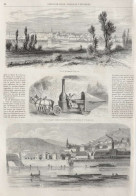 Vue De Richmond (Virginie) - Fusil à Vapeur Américain - Vue De Harper's Ferry - Page Originale 1861 - Documents Historiques