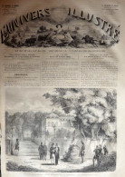 Vue De La Villa Strauss, à Vichy, Résidence De S.M. L'empereur - Page Original 1861 - Historische Dokumente