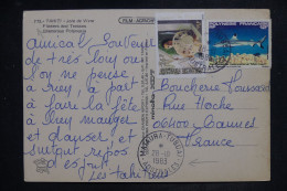 POLYNÉSIE - Oblitération " Mataura Tubuai Australes " Sur Carte Postale Pour Cannes En 1983  - L 150966 - Lettres & Documents