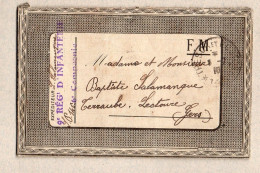 Enveloppe Et Lettre Avec Cachet 9e REGIMENT D'INFANTERIE  (PPP46906) - Militärstempel Ab 1900 (ausser Kriegszeiten)