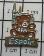 2020 Pin's Pins / Beau Et Rare / ASSOCIATIONS / AFM ESPOIR OURS EN PELUCHE - Verenigingen