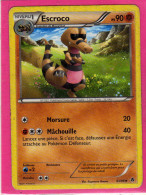 Carte Pokemon Francaise 2011 Noir Et Blanc Pouvoir Emmergeant 61/98 Escroco 90pv Occasion - Noir & Blanc