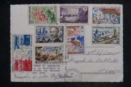ST PIERRE ET MIQUELON - Affranchissement Varié Sur Carte Postale Pour  La France En 1968 - L 150967 - Covers & Documents