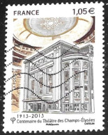 TIMBRE N° 4737  -   CENTENAIRE DU THEATRE DES CHAMPS ELYSEES -  OBLITERE  -  2013 - Usati