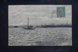 ST PIERRE ET MIQUELON - Affranchissement Groupe Sur Carte Postale En 1909 Pour La France- L 150968 - Storia Postale