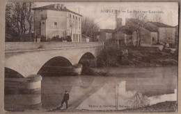 CPA 84 - SORGUES - Le Pont Sur Louvèze ? Ouvèze - TB PLAN EDIFICE + TB Perspective Vers Centre Village Animation - Sorgues