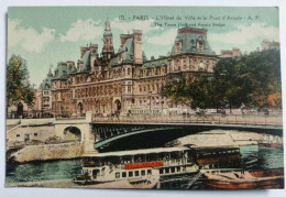 CPA  PARIS  "L'hotel De Ville Et Le Pont D'Arcole." - Ponts