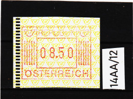 14AA/12 ÖSTERREICH 1983 AUTOMATENMARKEN 1. AUSGABE  8,50 SCHILLING   ** Postfrisch - Viñetas De Franqueo [ATM]