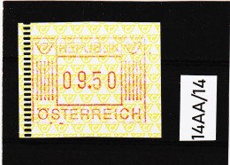 14AA/14  ÖSTERREICH 1983 AUTOMATENMARKEN 1. AUSGABE  9,50 SCHILLING   ** Postfrisch - Automatenmarken [ATM]