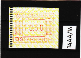 14AA/16  ÖSTERREICH 1983 AUTOMATENMARKEN 1. AUSGABE  10,50 SCHILLING   ** Postfrisch - Timbres De Distributeurs [ATM]