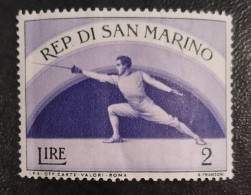 San Marino - 1954 - Escrime Fencing Fechten - MNH** - Esgrima