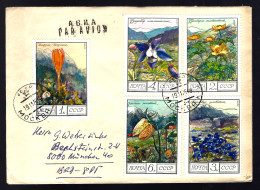 LETTRE DE MOCKBA - PAR AVION - SÉRIE FLEURS -  - Storia Postale